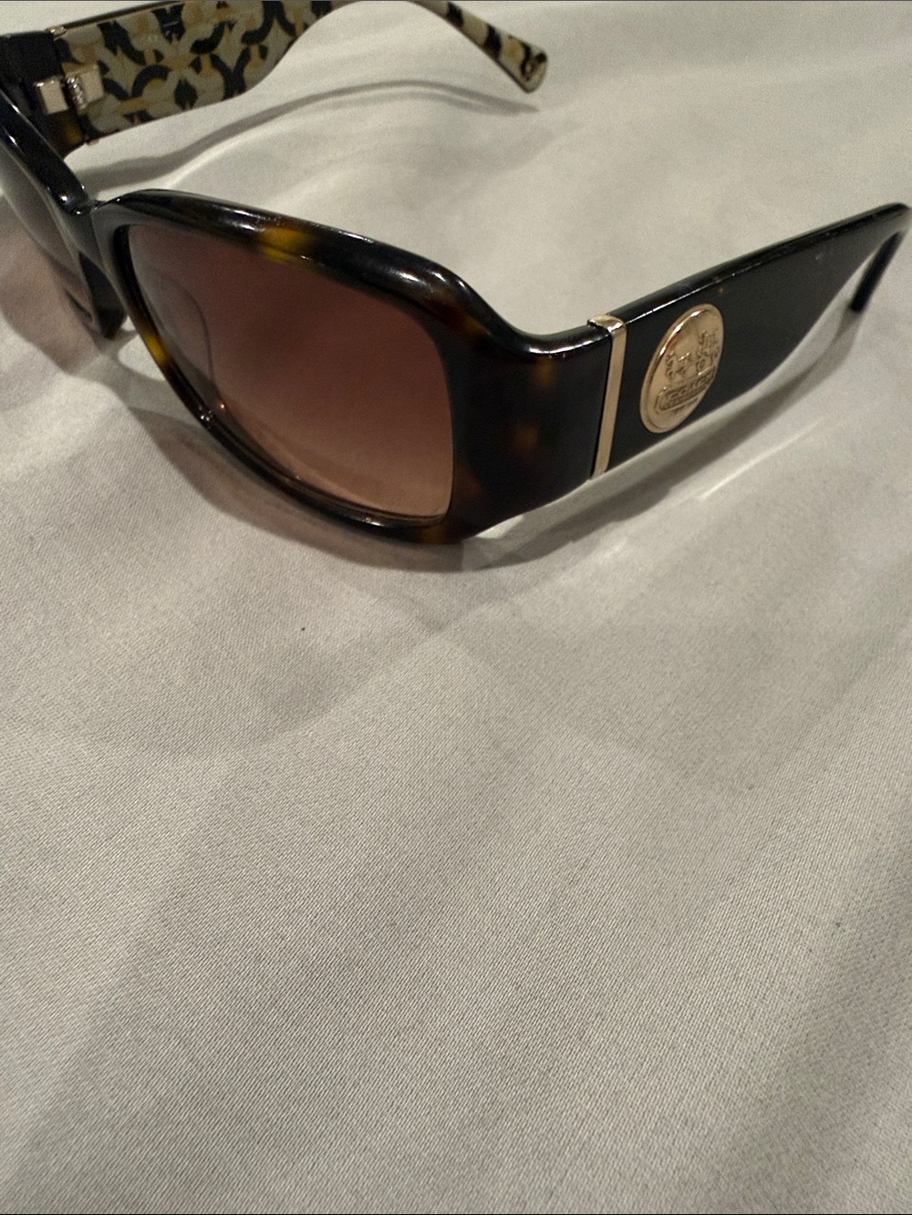 Coach Sunglasses with Brown Lenses and Gold Medallion - Picture 3 of 8